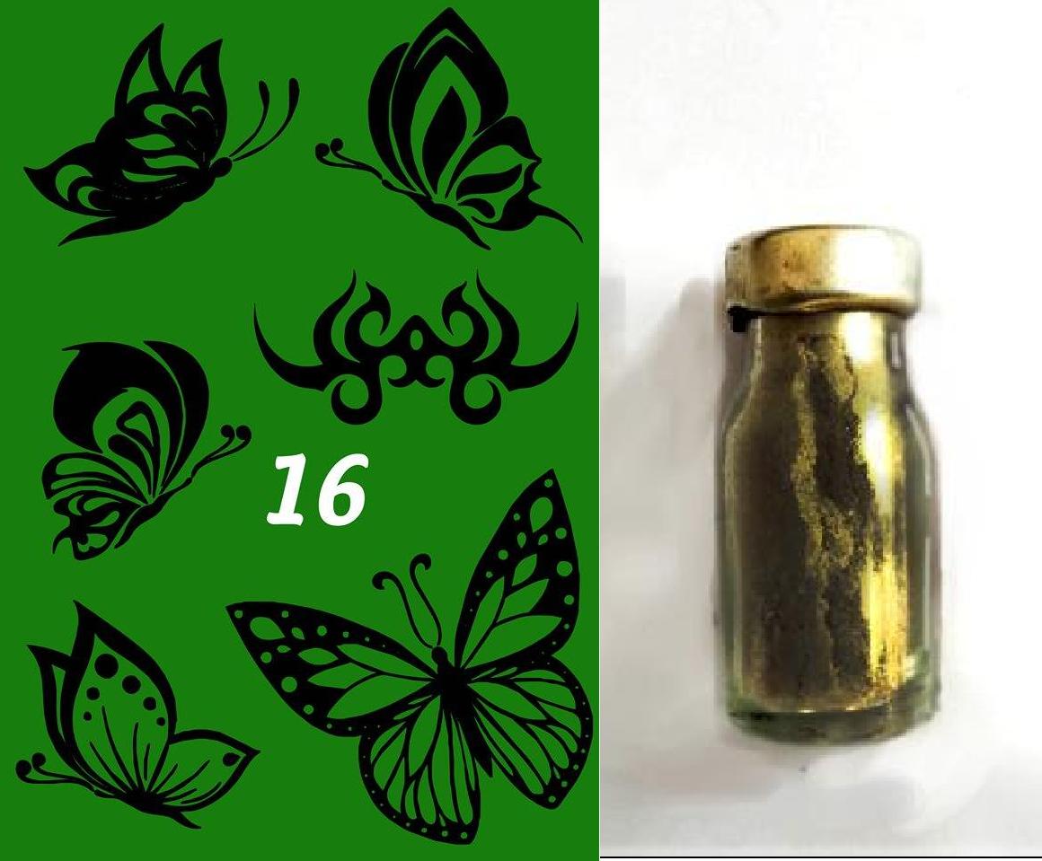 Combo: mực xăm giả loại 2 + 1 khuôn lụa a5 - baystore