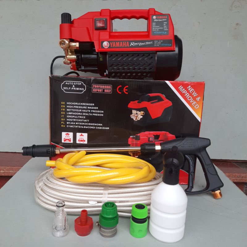 Máy rửa xe áp lực cao yamaha-ya998 công suất 3500w tặng kèm bình tạo bọt tuyết
