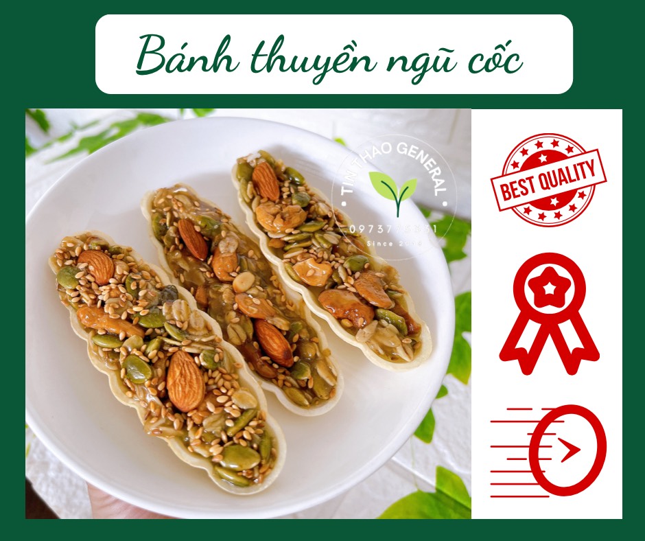 Bánh thuyền ngũ cốc vị ngọt từ mạch nha