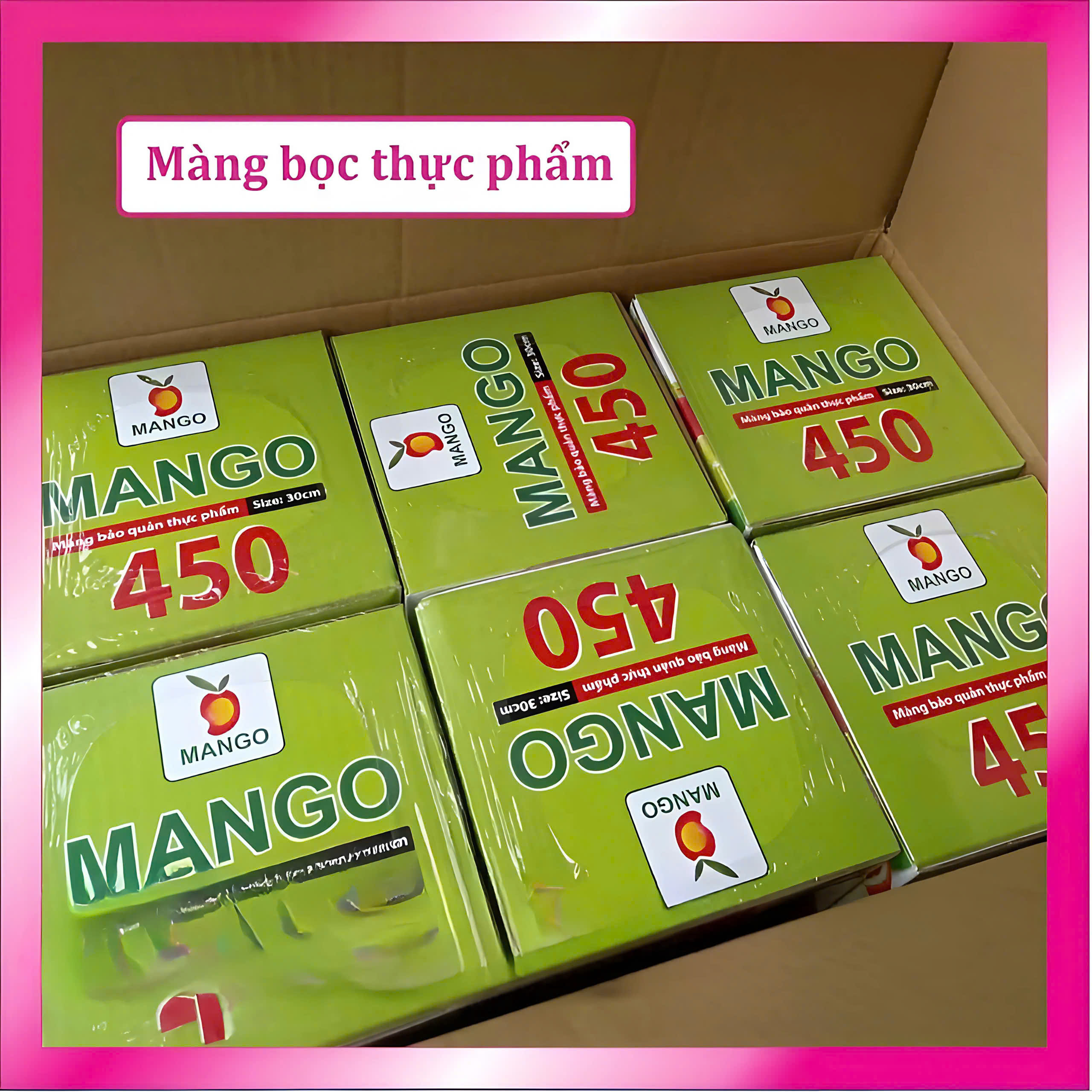   Sỉ  1 Thùng 6 Cuộn màng bọc thực phẩm Mango 450 