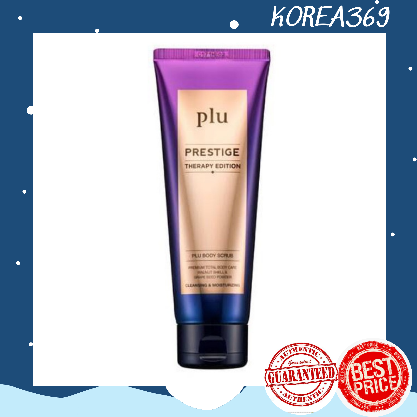 Bill hàn_ tẩy tế bào chết vỏ óc chó toàn thân cao cấp plu scrub prestige therapy edition