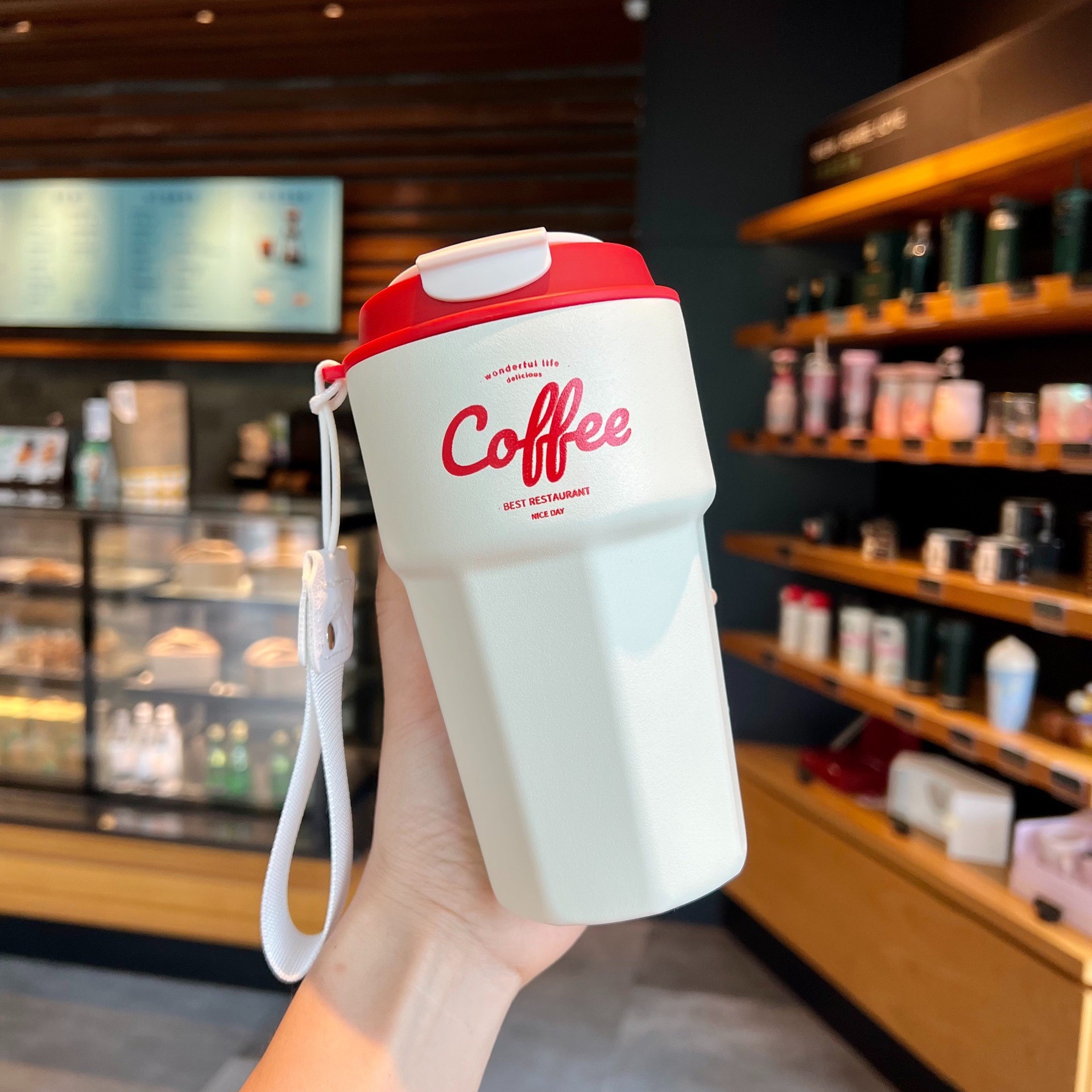 Cốc giữ nhiệt Coffee Holic Giữ Nhiệt 6-8 Tiếng - Ly giữ nhiệt có lỗ cắm ống hút, Cốc nước giữ nhiệt chống tràn tuyệt đối, Cốc đựng nước cho dân văn phòng, Cốc giữ nhiệt đựng cafe giữ cafe thơm ngon