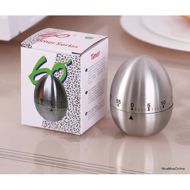 [HCM]Đồng hồ hẹn giờ hình quả trứng Đồng hồ hẹn giờ nấu ăn hình quả trứng Đồng Hồ Hẹn Giờ Hình Quả Trứng Vỏ Inox Cho Nhà Bếp Đồng hồ hẹn giờ nấu ăn đếm ngược thời gian