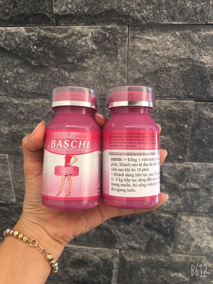 Viên uống giảm cân baschi hồng- hộp 40 viên date mới