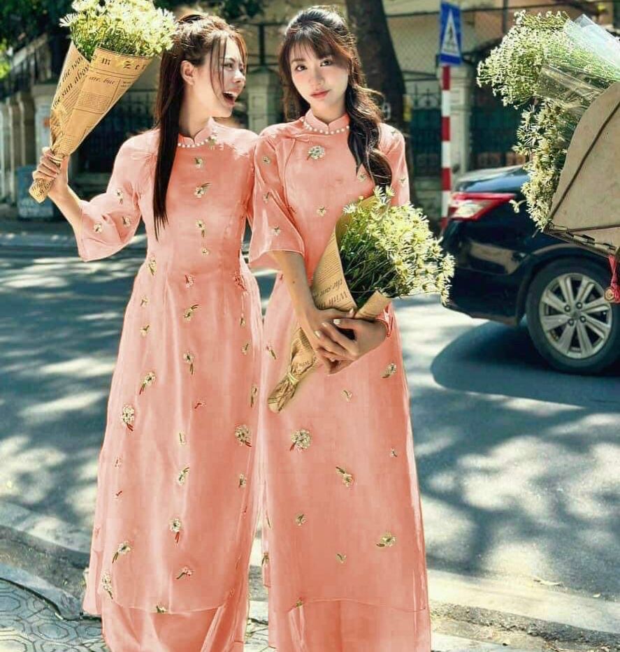 Sét áo dài 4 tà cao cấp cực đẹp