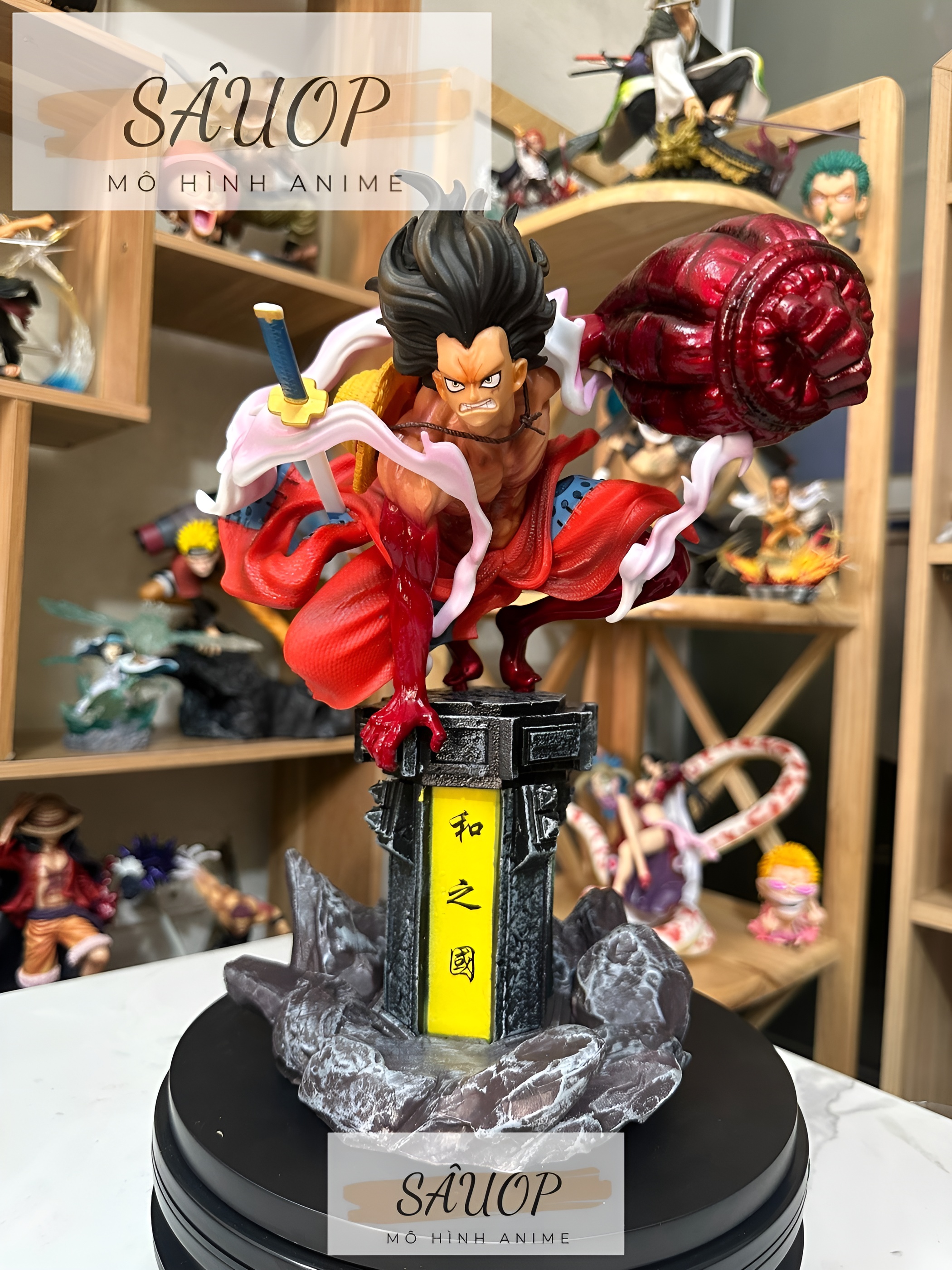 Anime One Piece Gear 4 Monkey D Luffy XS Yang Snake Man Figure Statue Toy  Gift | eBay
