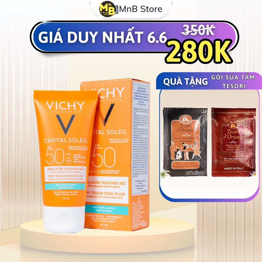 Kem chống nắng Vichy Ideal Soleil Dry Touch SPF 50+ 50ml