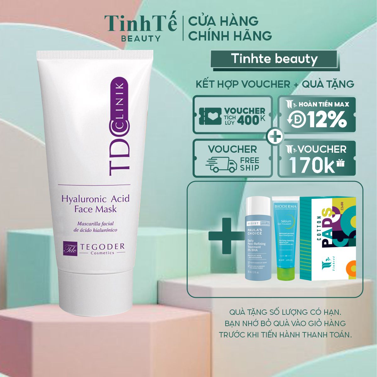 Mặt nạ dưỡng ẩm tức thì ha tegoder hyaluronic acid face mask 50ml