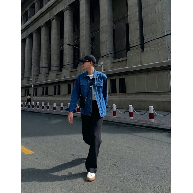 Siam denim over jacket áo khoác jean form rộng