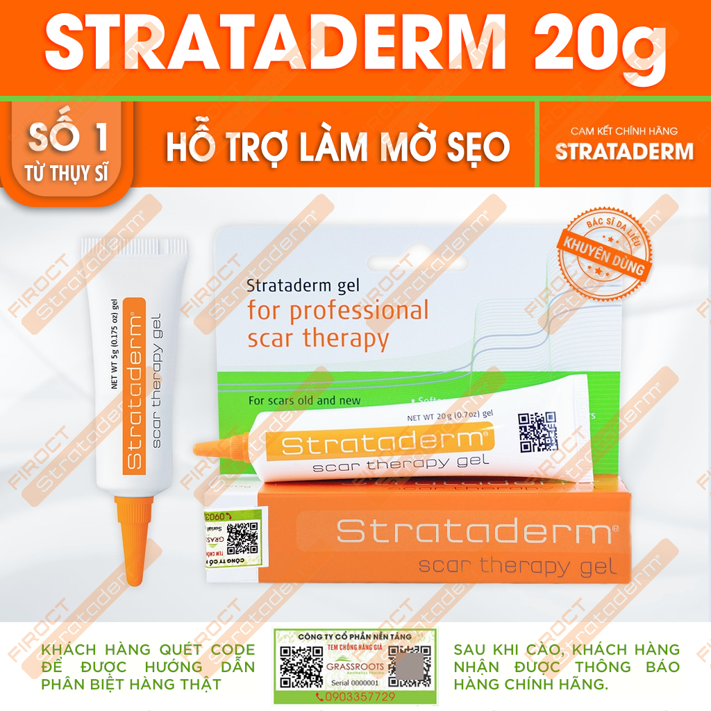 [HCM] Gel phục hồi và cải thiện sẹo Strataderm 20g - Stratpharma Thụy Sĩ