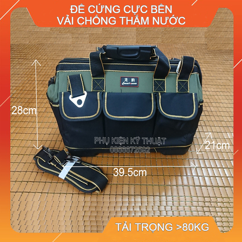 TÚI ĐỰNG ĐỒ NGHỀ, DỤNG CỤ 17INCH ĐẾ CỨNG VẢI CHỐNG THẤM