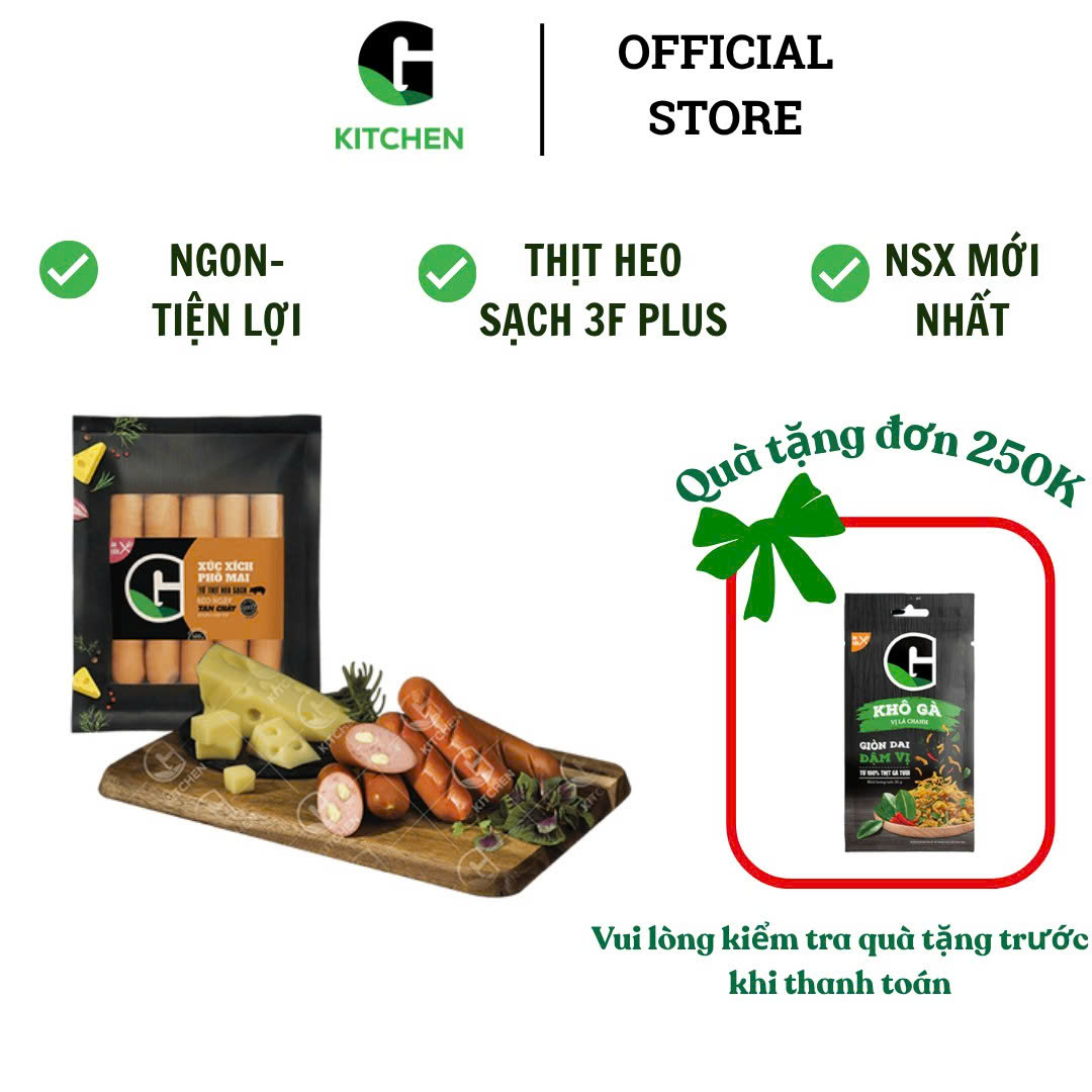 Xúc xích phô mai G Kitchen 500g [giao nội thành]