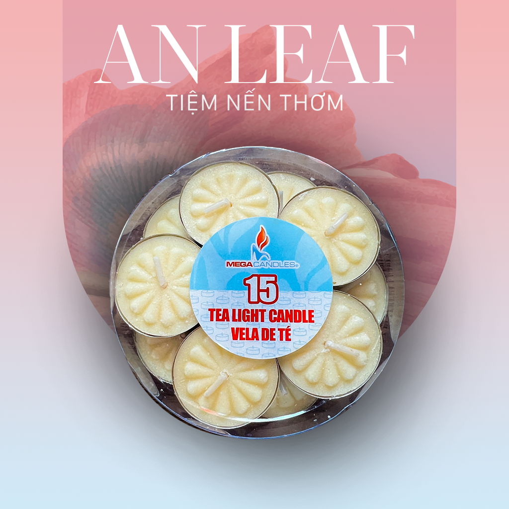 Nến tealight hoa mai, nến nhỏ tealight, nến trang trí trắng không mùi An Leaf trang trí tiệc, sinh nhật, thôi nôi