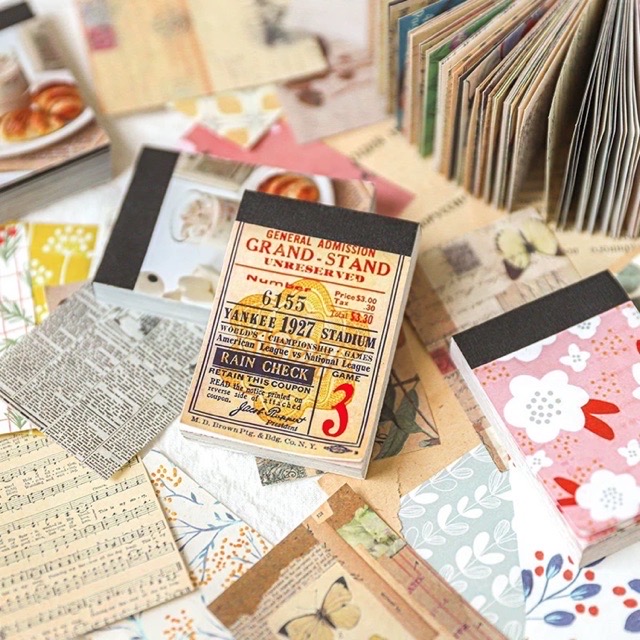 Tập 100 Tờ Giấy Dùng Để Trang Trí Sổ, Planner, Album, Penpal 🌿