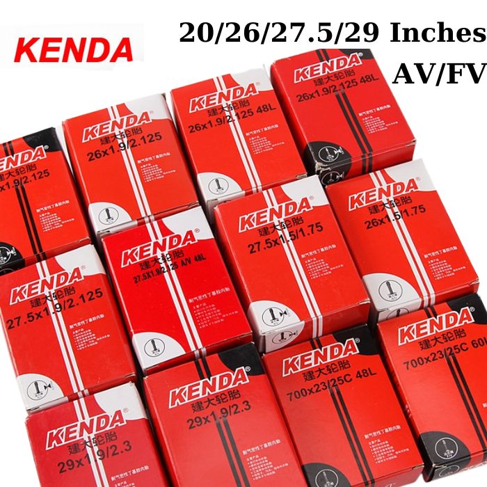 Săm/ruột xe đạp kenda chất liệu cao su kích thước 20/24/26/27.5/29 inch chiều rộng 1.75/2.125 inch van av/fv dành cho xe đạp mtb/xe đạp gấp
