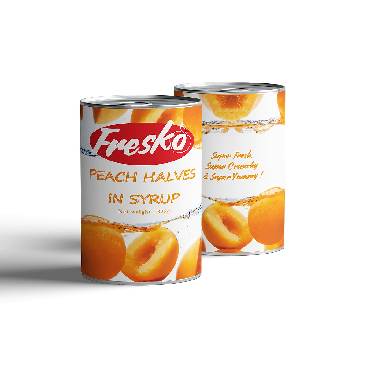 Hộp Đào ngâm nước đường Fresko 820g/hộp
