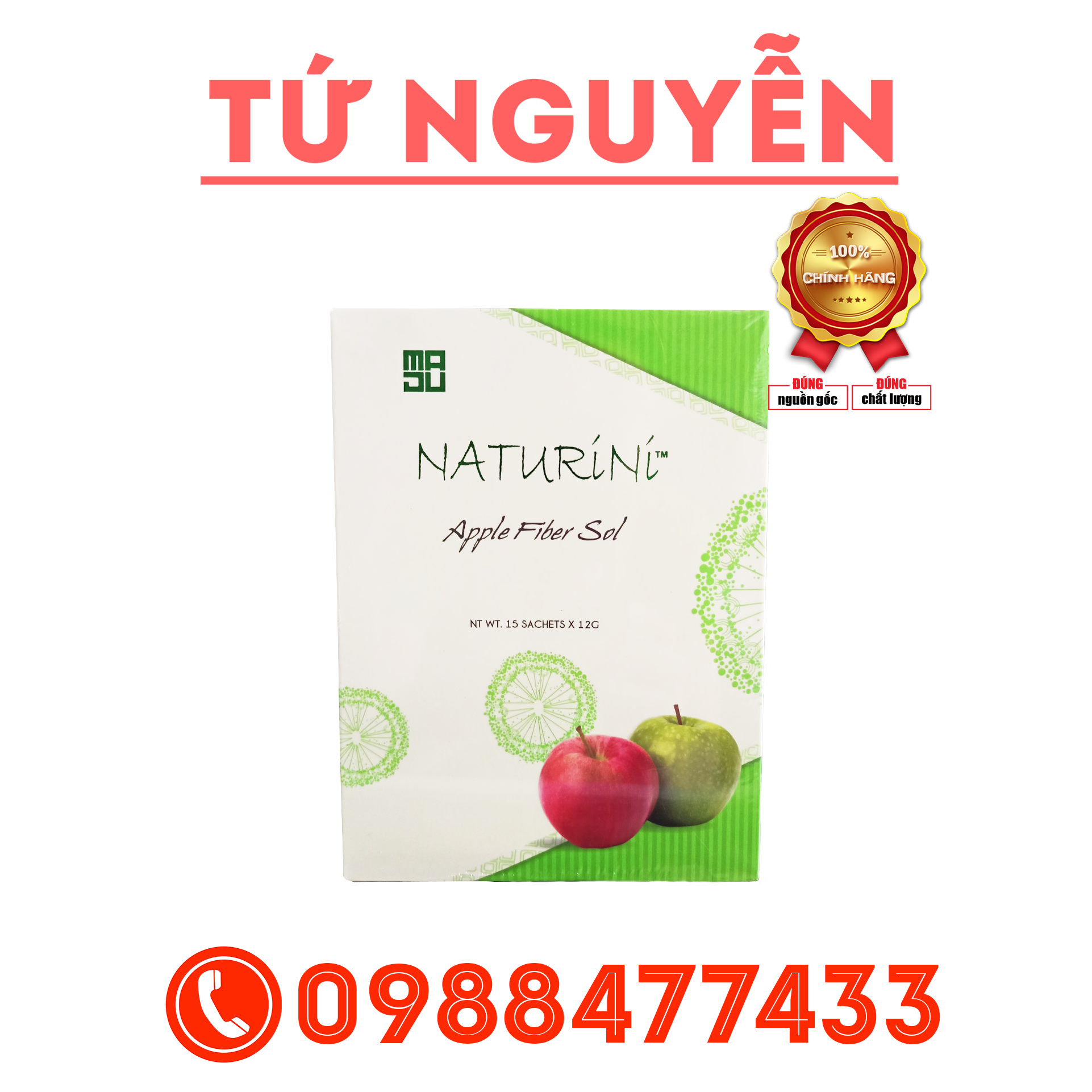 Naturini Apple Fiber Sol - Tế bào gốc táo Thuỵ Sĩ.