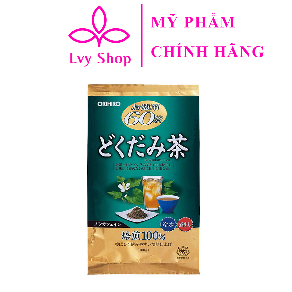 Trà diếp cá Orihiro Nhật Bản 60 gói túi lọc Lvy Shop thanh nhiệt làm đẹp da giảm mỡ bụng cực hiệu quả