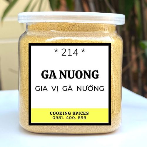 Bột Gia Vị Ướp Gà Nướng thơm ngon. Hũ dùng tiện lợi