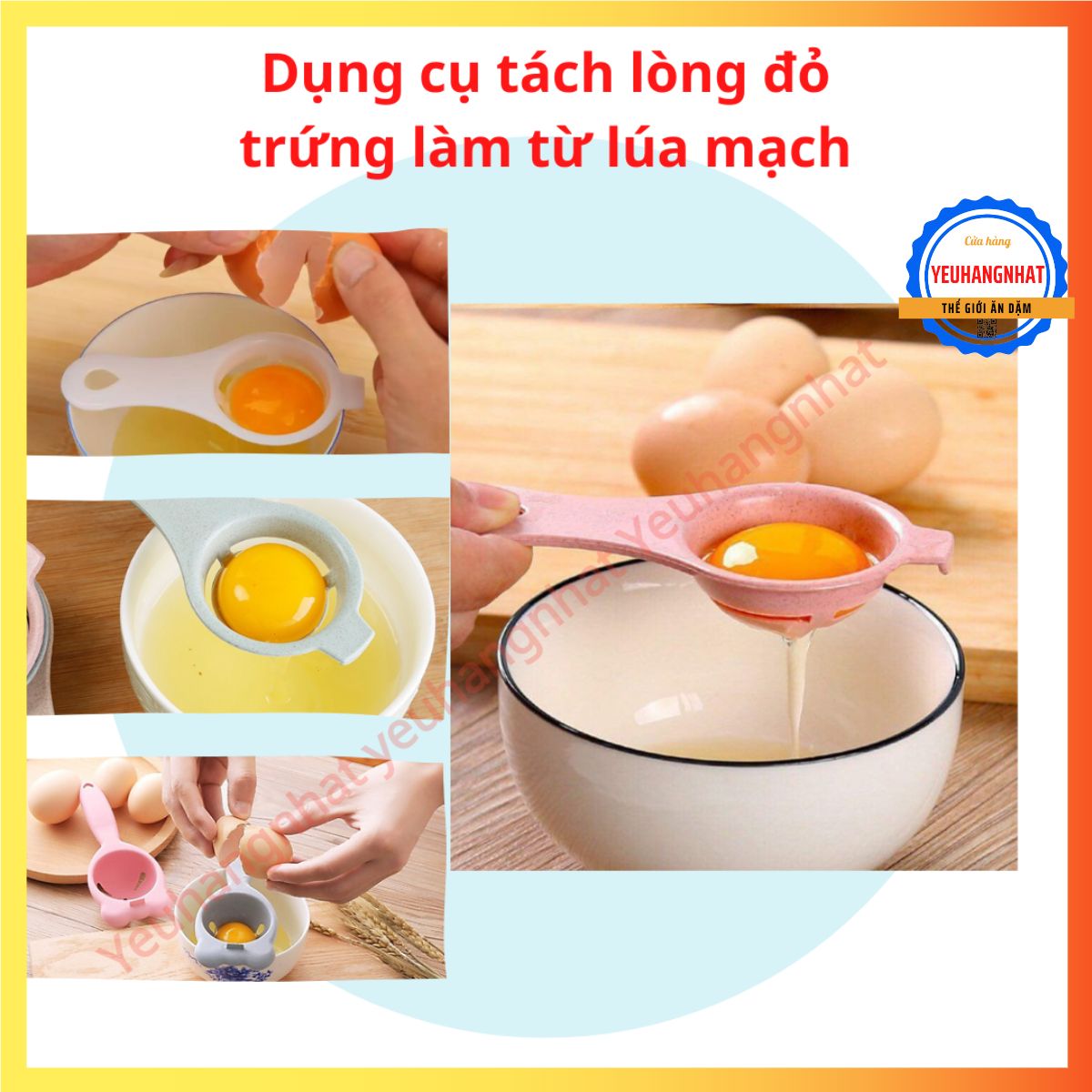 Dụng cụ tách lòng đỏ trứng làm từ lúa mạch