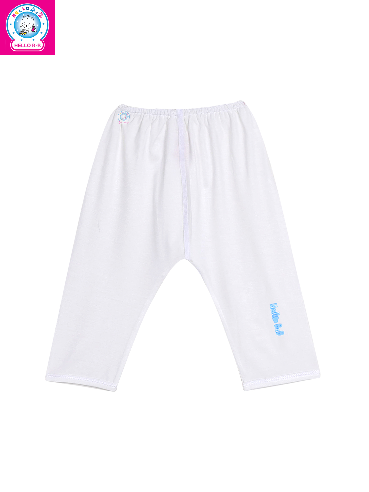Quần sơ sinh đáy nem dài trắng bamboo qss0064 - hello bnb