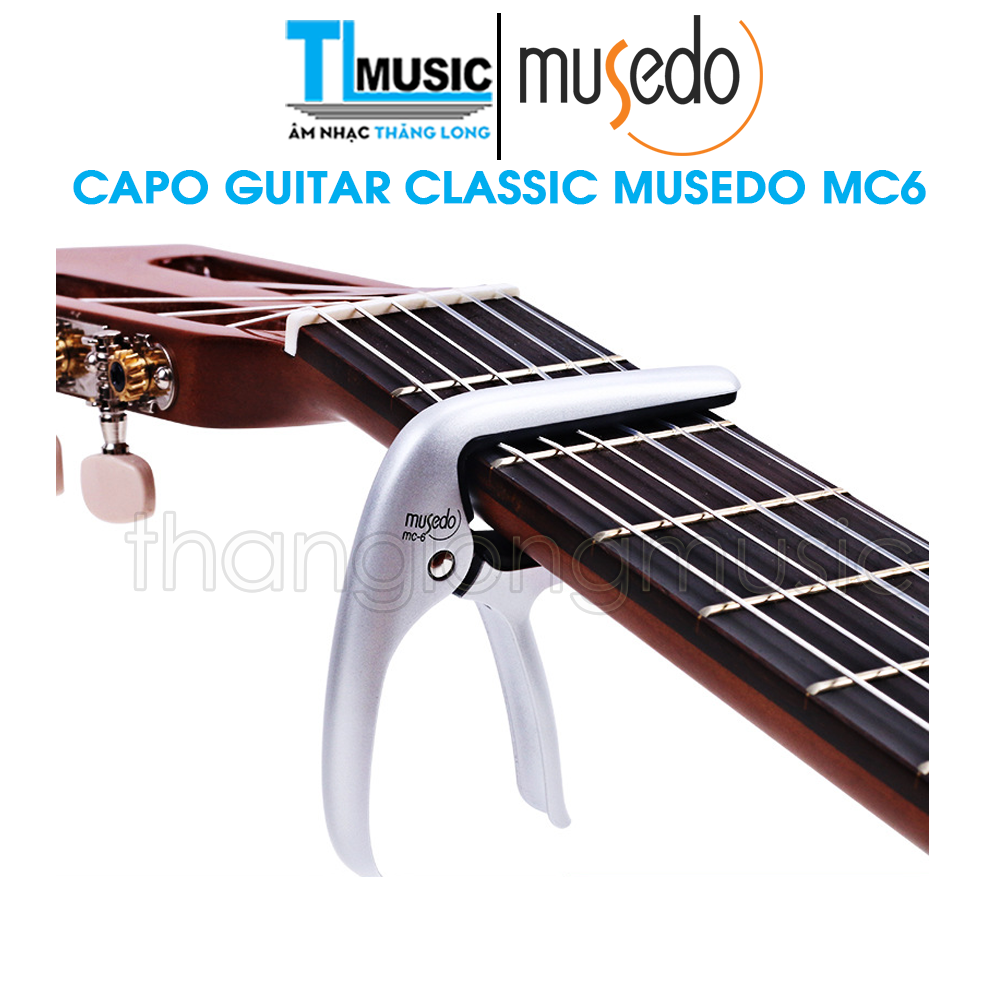 Chính Hãng Musedo MC 6 - Capo Guitar Classic Cao Cấp Làm Từ Hợp Kim Kẽm Siêu Bền, Đẹp, Cầm Chắc Tay - Thăng Long Music