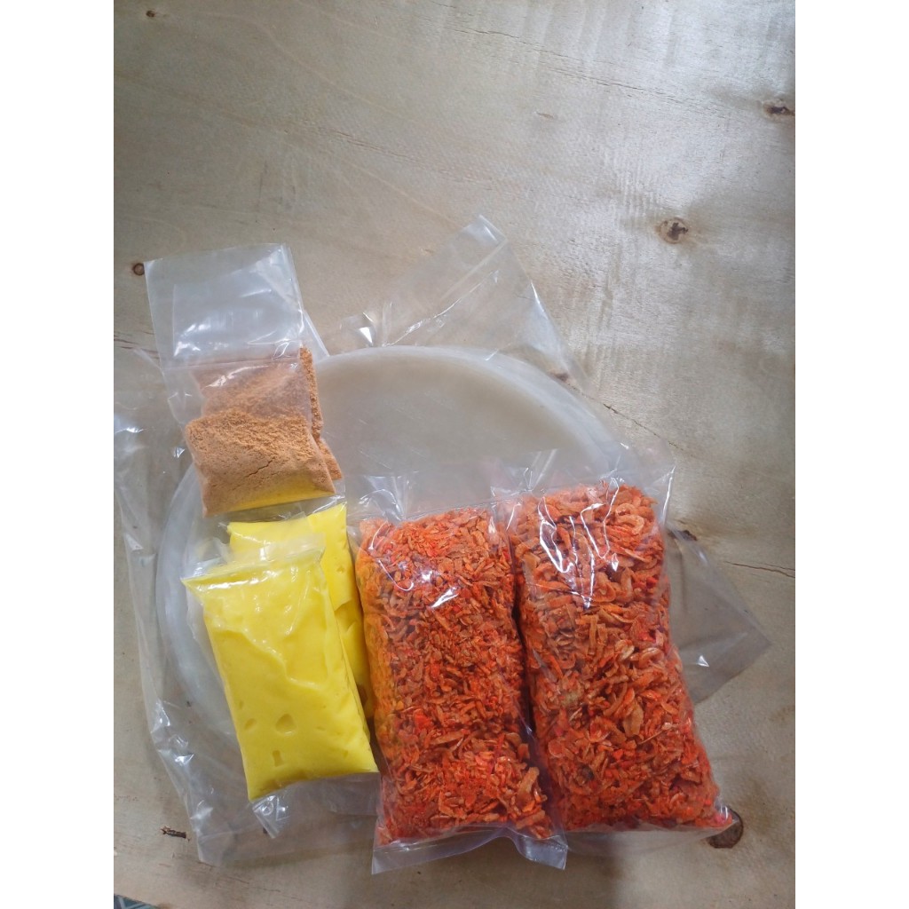 50G bánh tráng+20g bơ+20g muối tép+túi muối nhuyễn