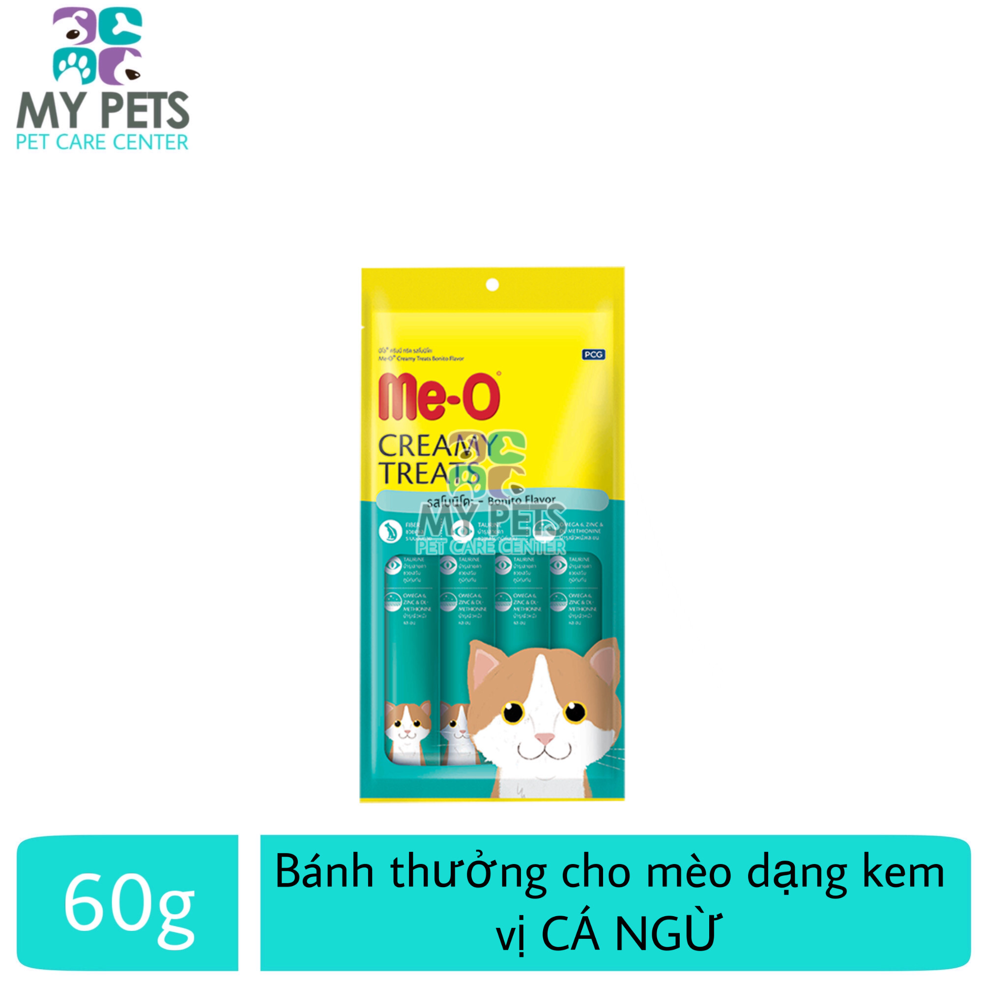 Súp thưởng cho mèo ME-O Creamy Treats hương vị cá ngừ - Gói 4 tuyp X 15g