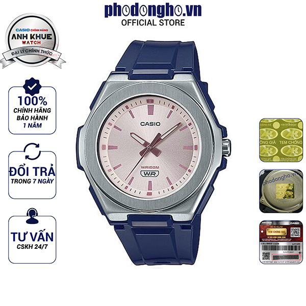 Đồng hồ unisex dây nhựa casio anh khuê lwa-300h-2evdf
