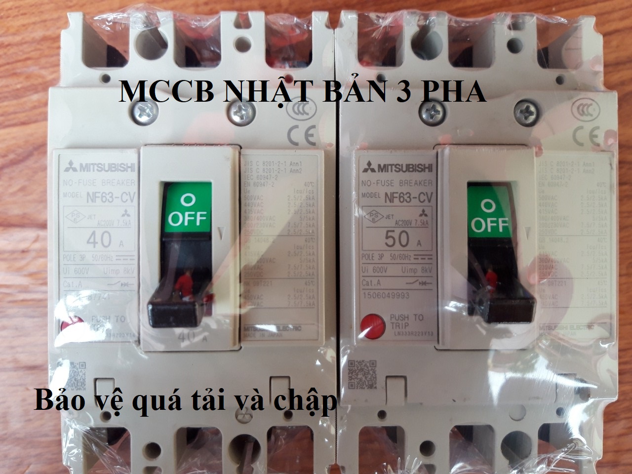 Mccb 3 pha nhật bản 40a 50a