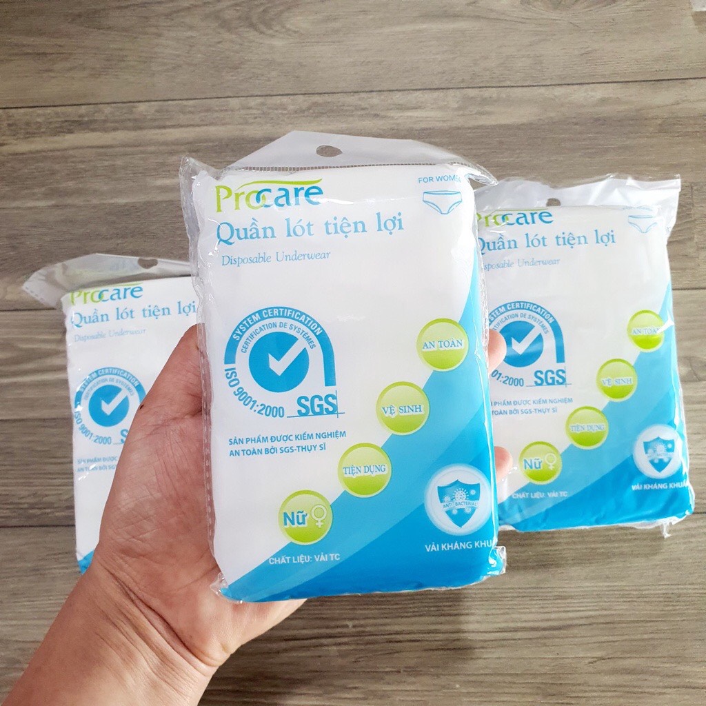 Quần lót giấy procare dùng 1 lần cotton cho mẹ sau sinh