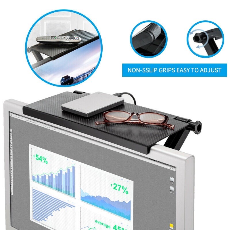 - giá để đồ gác trên màn hình máy tính tivi - lắp đặt đơn giản - tiết kiệm diện tích - kệ để đồ gác trên màn hình máy tính tivi đa năng giá đỡ laptop