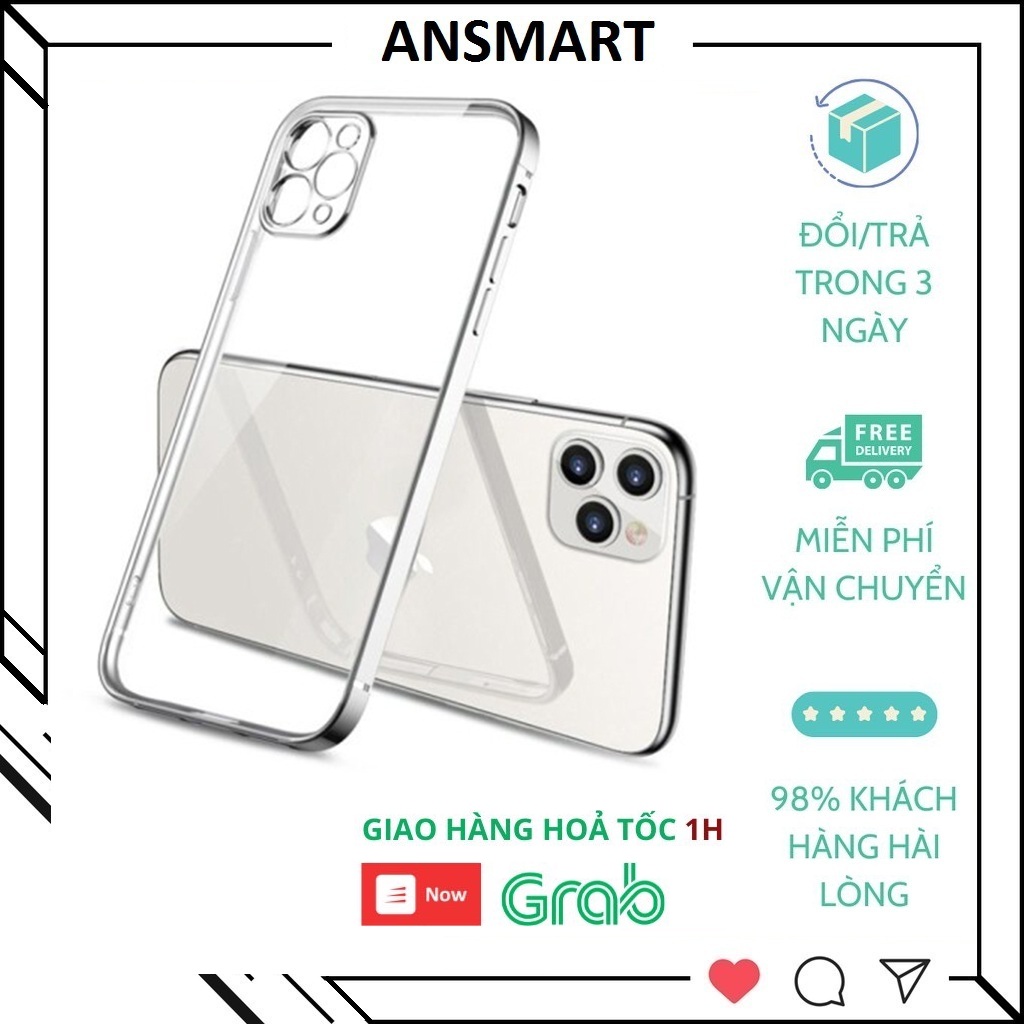 Ốp iphone silicon dẻo loại dày 1mm trong suốt cho các dòng iphone