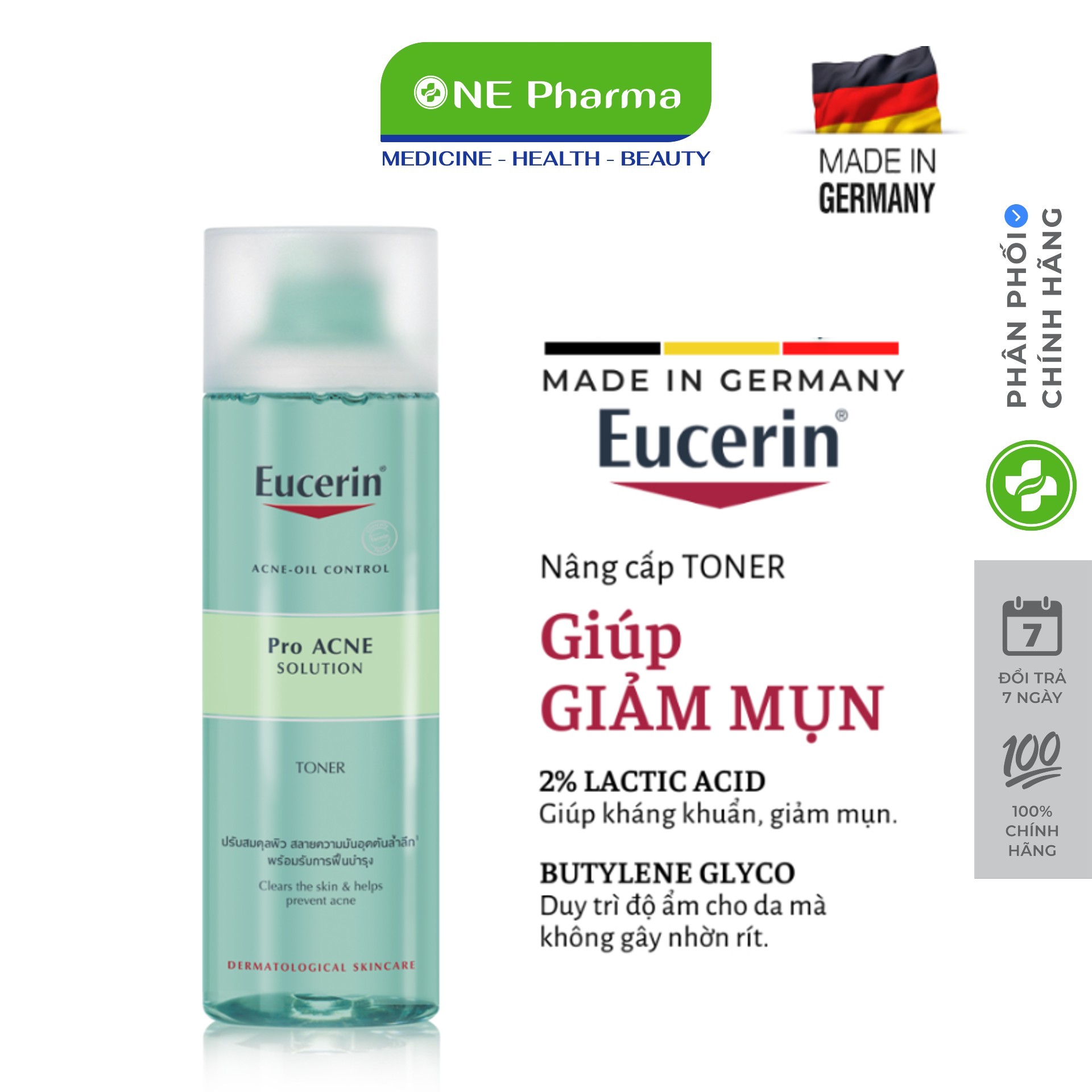 Nước cân bằng eucerin dành cho da nhờn mụn 200ml