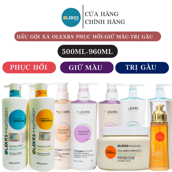 Dầu xả Olexrs Hair Salon 960ml phục hồi nuôi dưỡng tóc hư tổn