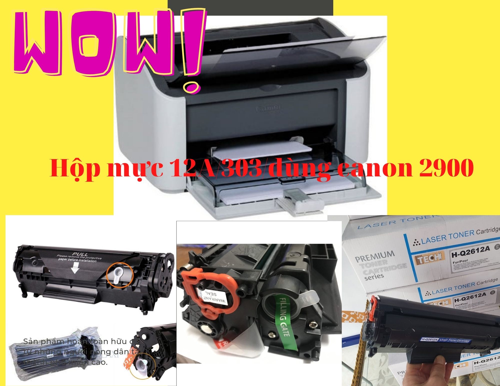 Hộp mực máy in canon 2900#mực máy in canon 2900