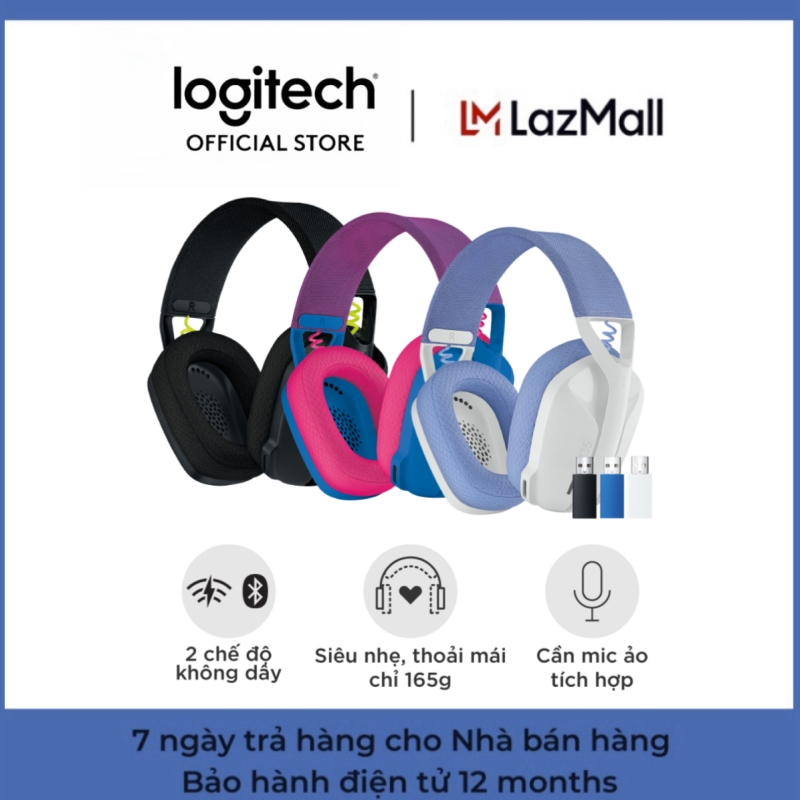 48 giờ vận chuyển-Tai nghe game không dây Bluetooth và Lighspeed Logitech G435 – Mic ảo tích hợp, nhẹ, tương thích PC, Điện thoại, PS4, PS5