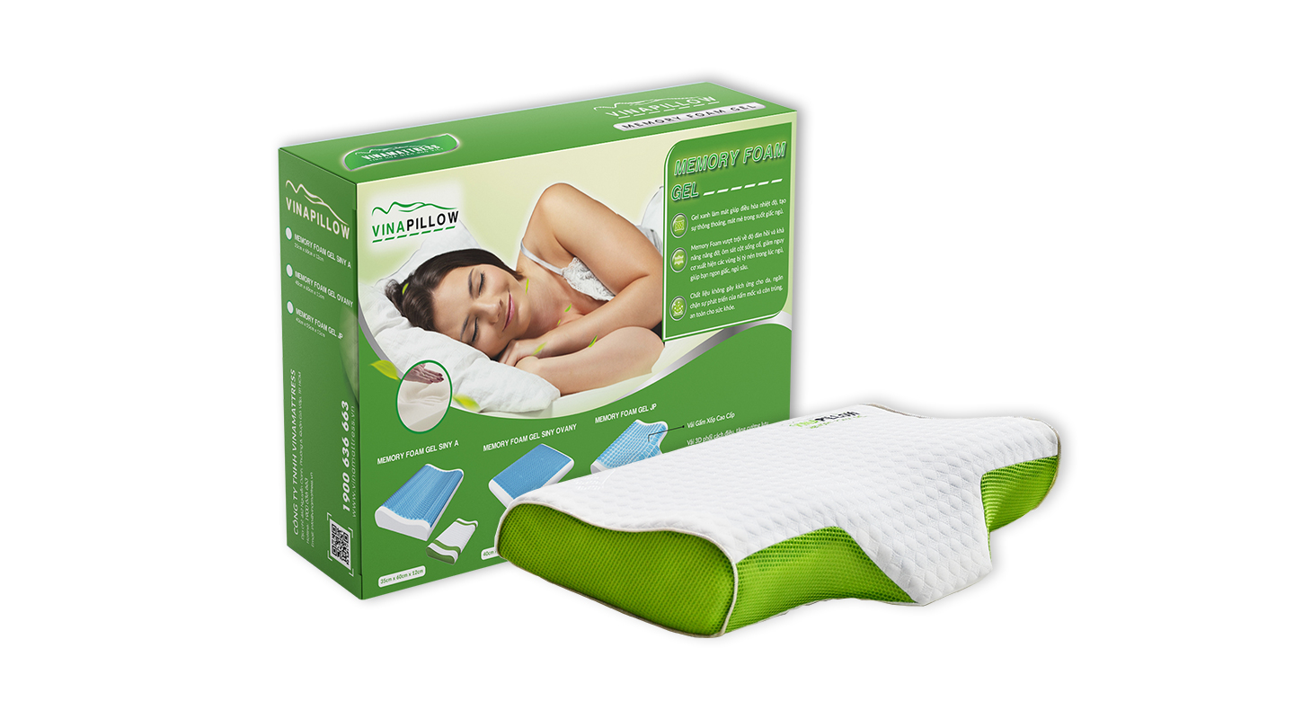 Gối nằm memory foam gel jp 40x55x11cm