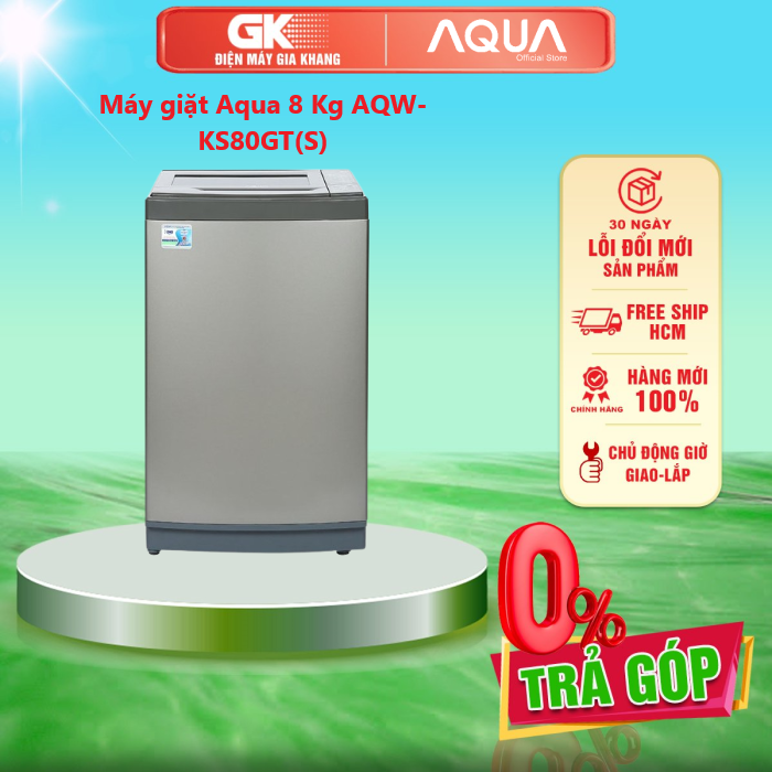 Máy giặt aqua 8 kg aqw-ks80gt mới 2021 - giao toàn quốc - freeship hcm
