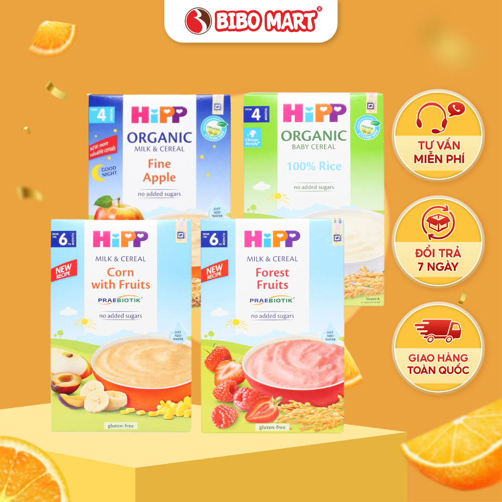 Bột Ăn Dặm Dinh Dưỡng HiPP Organic Ăn Dặm Khởi Đầu Đủ Vị Bổ Sung Probiotic Chất Xơ Cho Bé 250g - Bibo Mart