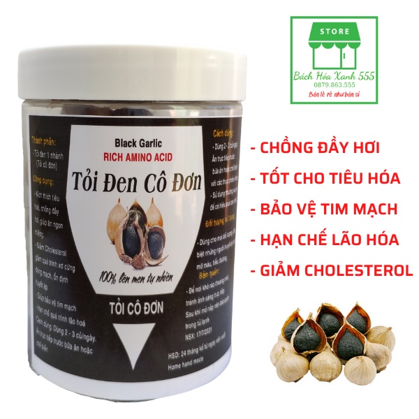 Tỏi đen cô đơn, tỏi đen 1 nhanh được lên men tự nhiên tốt cho tiêu hóa CỤC NGON CỰC DỄ ĂN - 230gr