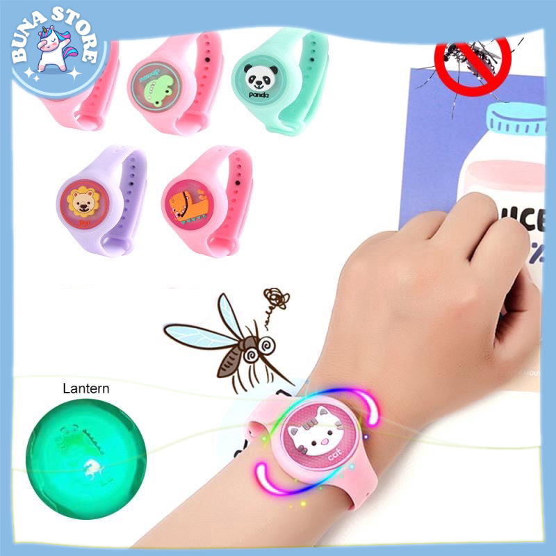 Đồng hồ thời trang cho bé phát sáng xua đuổi muỗi có mùi hương thơm mát BUNA STORE PK35