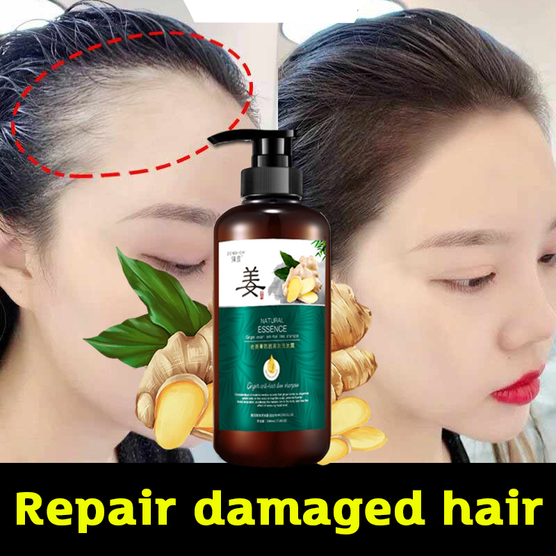 500ml Natural Ginger Shampoo for Hair Loss Herbal Ginger Extract Shampoo Hair Grower for Women Effective Anti Hair Fall Shampoo Ginger for Dandruff Hair Growth anti hair loss treatment hair growth ginger hair growth shampoo
