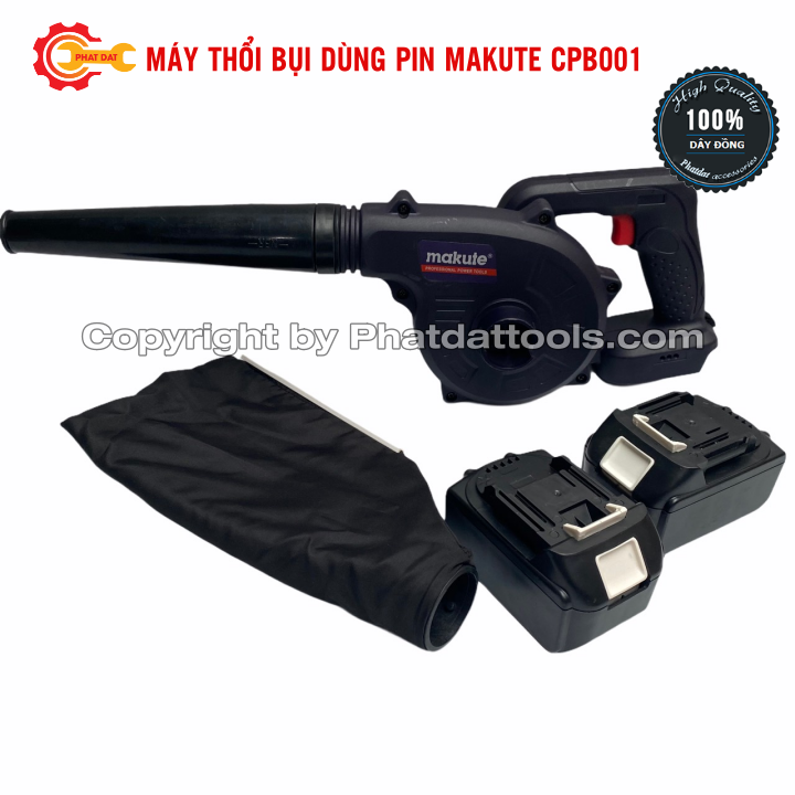 Máy thổi bụi dùng pin MAKUTE CPB001-Mua lẻ máy hoặc kèm pin sạc tùy chọn-Bảo hành 6 tháng