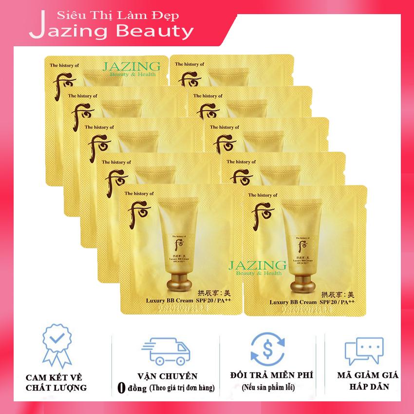 [Hỗ Trợ Ship] Combo 10 Gói Kem Lót Cao Cấp Whoo Luxury BB Cream SPF20 PA++ 1ml x 10