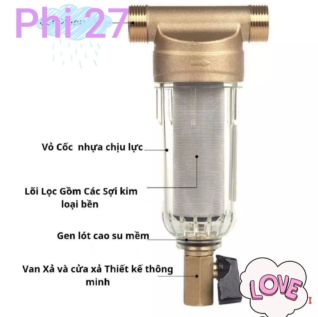 Bộ lọc thô lọc đầu nguồn sợi lọc inox siêu nhỏ