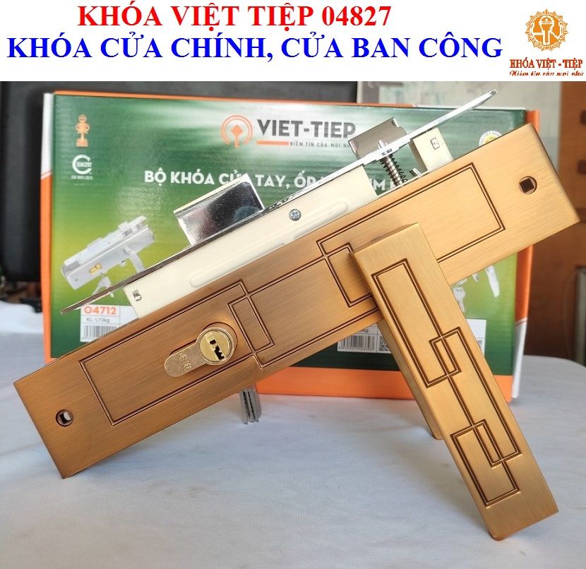 Khóa tay gạt việt tiệp 04827 - khóa cửa chính