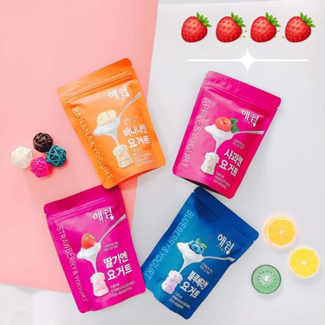Sữa chua khô sấy lạnh Heaswim Hàn Quốc 16gram - Dâu