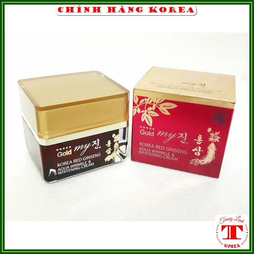 Kem dưỡng da hồng sâm My Gold, hộp 50gr - Kem sâm hàn quốc tổng hợp, giúp da mịn màng, căng bóng, trắng sáng - tranglinhkorea