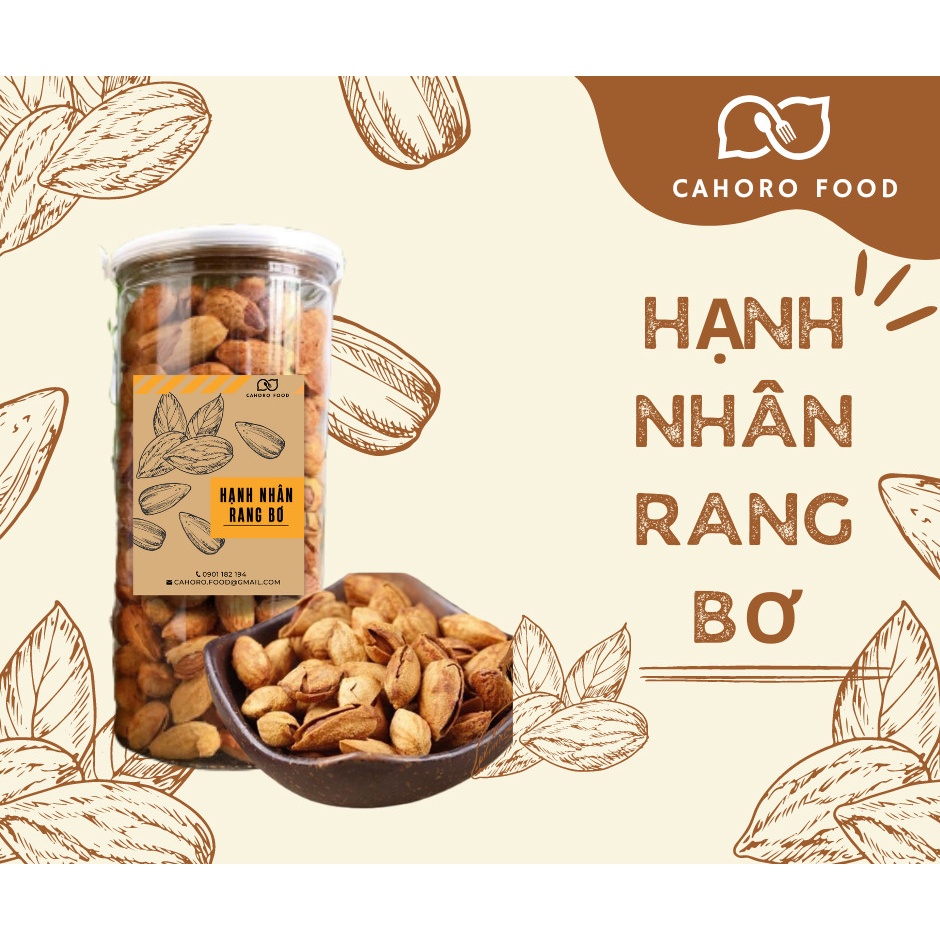 Hạnh Nhân Rang Bơ Vỏ Mỏng 500g Nhập Khẩu Mỹ Hạt Hạnh Nhân Rang Bơ Thơm